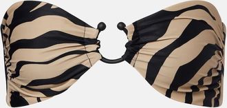 Johanna Ortiz Printed ring-detail bikini top