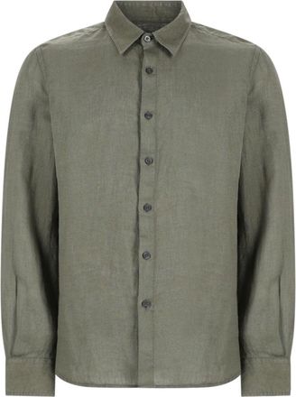 120% Lino Relaxed Linen Button-Down Casual Shirt