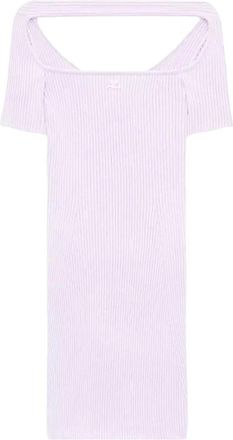Courr&egrave;ges Hyperbole Mini Jurk - Dames - Korte kleedjes - Roze - S - Polyester - Kleedjes