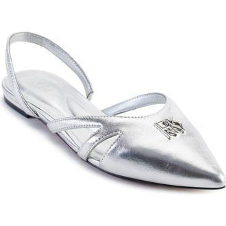 DKNY Verity Slingback Flat in Silver at Nordstrom Rack, Size 9.5