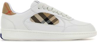 Burberry White Leather Terrace Sneakers