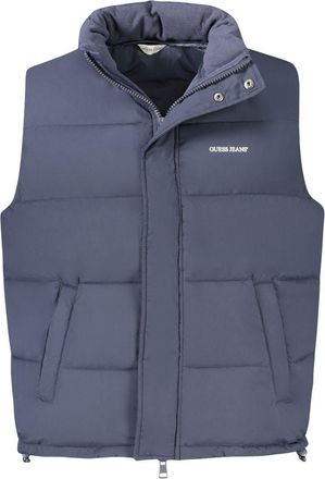 Guess Blu Polyester Mens Sleeveless Mens Jacket