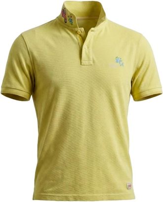 Bob Polo met Korte Mouwen - Heren - Polos - Groen - L - Katoen - Tops