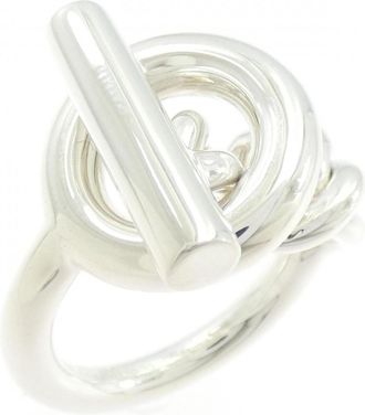 Herm&egrave;s Silver 925 Band Ring (Pre-Owned)