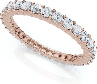 Pompeii3 1 Carat Diamond Eternity Ring 14K Rose Gold Size Selectable