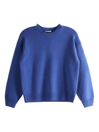 Auralee crew-neck sweater - women - Cashmere - 1 - Blue