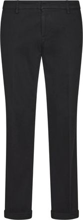Dondup Stretch Katoenen Broek - Heren - Chinos - Zwart - W34 - Katoen - Broeken