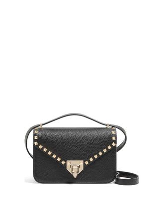 Valentino Garavani Rockstud Suede Leather Shoulder Bag