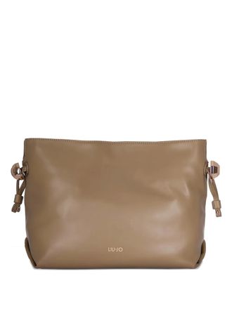Liu Jo logo-detail zip-top shoulder bag - Neutrals