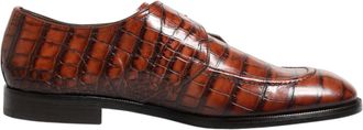 Dolce & Gabbana Brown Lace Up Leather Derby Dress Men Mens Shoes