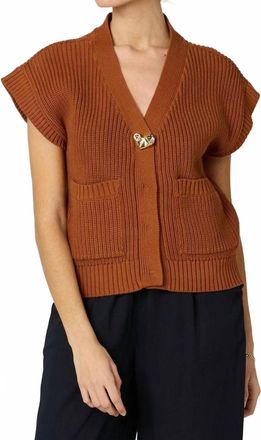 Cleobella Cuore Sweater Vest In Clay