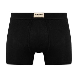 Dsquared2 Ondergoed, Heren, Zwart, XL, Leer, Logo Boxers