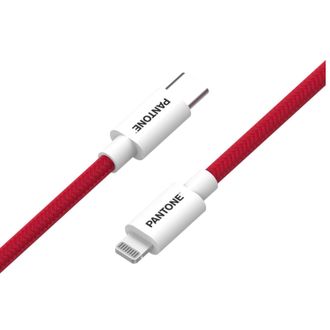 Pantone Pt-ctl002-5r1 Cable De Conector Lightning 1,5 M Rojo, Blanco