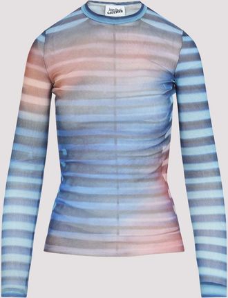 Jean Paul Gaultier Top a maniche lunghe Air stampato in rete Jean Paul Gaultier