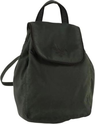 Prada Pre-owned Backpacks, female, Green, Size: ONE SIZE Pre-owned Nylon Backpack