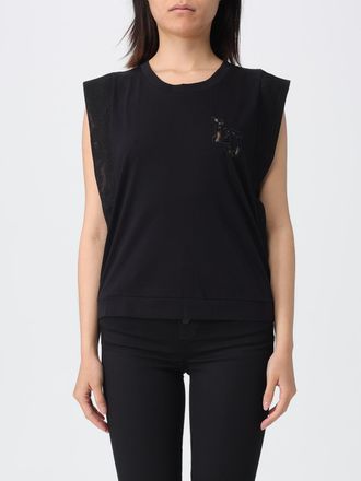 Liu Jo T-shirts in cotone con logo di strass