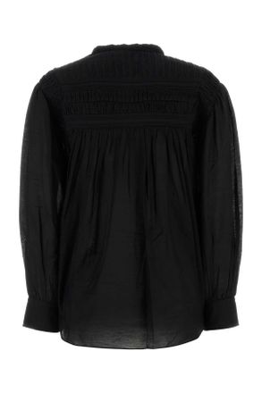 Isabel Marant Womens Black Cotton Plalia Blouse Exterior: Maglie Sweater