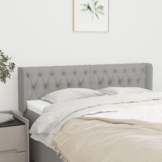 vidaXL Cabecero De Tela Gris Claro 147x16x78/88 Cm Vidaxl