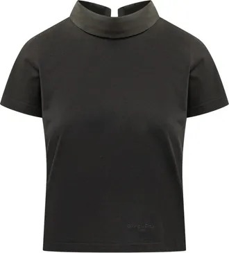 Givenchy T-shirt met hoge kraag - Dames - T-shirts - Zwart - XS - Tops