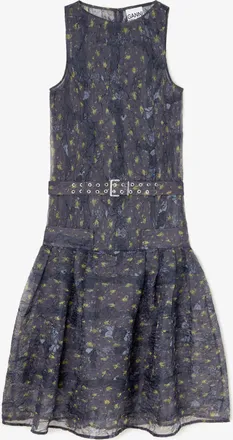 Ganni Dress in Shibori Organza - Size 10/12 Mixed