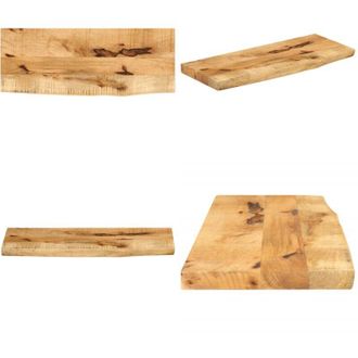 vidaXL Piano Tavolo 90x20x3,8 cm Bordi Vivi Legno di Mango Grezzo - Piano in legno grezzo - Bordi vivi