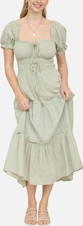 Blu Pepper Tiered Maxi Dress in Light Olive at Nordstrom, Size Medium