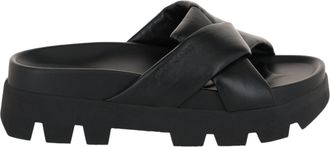 Ferragamo Air Lug Leather Sandals