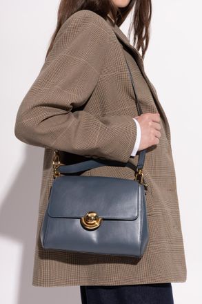 Furla Domus Small Handheld Bag, Womens, Navy Blue