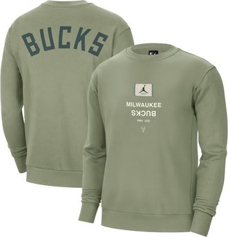 Jordan Brand Mens Jordan Brand Green Milwaukee Bucks Courtside Statement Edition Heavyweight Pullover Sweatshirt at Nordstrom, Size Xx-Large