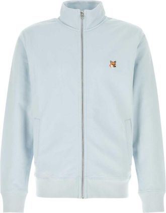 Maison Kitsuné Light Blue Zip-Up Sweatshirt