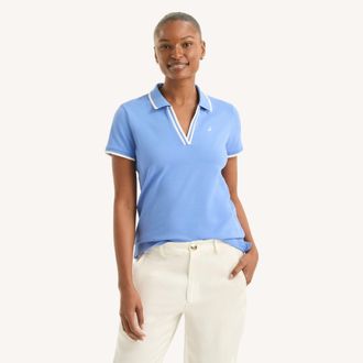 Nautica Womens Sustainably Crafted Deck Polo