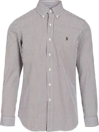 Polo Ralph Lauren Custom-fit Gestreepte Katoenen Overhemd - Heren - Casual Overhemden - Veelkleurig - L - Katoen - Overhemden