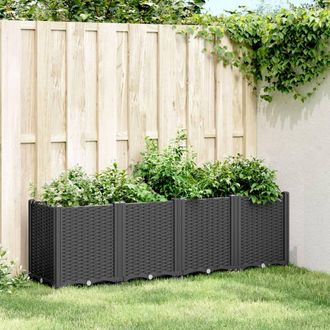 Berkfield Home Garden Planter Black 160x40x53 cm PP | Size: 160 x 40 x 53 cm