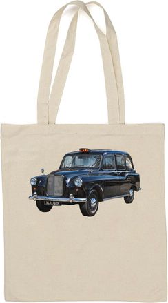 Generic London Black Taxi Travel Natural Cotton Tote Bag White