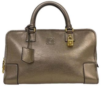 Loewe Amazona Leather Gold Leather Handbag (Pre-Owned)