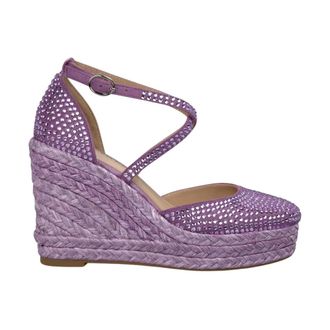Alma En Pena Wedges, female, Purple, 5 UK, Wedge with rhinestone toe