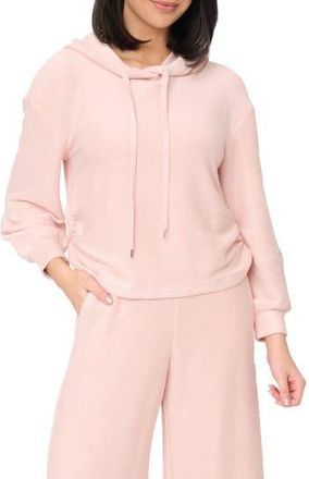 Gibsonlook Low Key Luxe Rib Hoodie in Pink Whip at Nordstrom Rack, Size Xx-Small