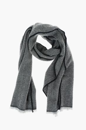 Ermenegildo Zegna sciarpa in cashmere fantasia herringbone Ermenegildo Zegna