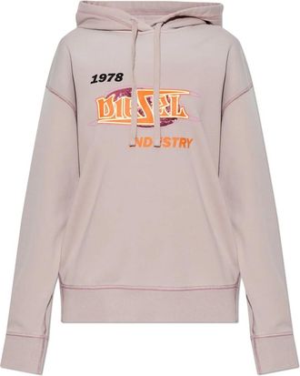 Diesel F-Buxt-Hood-P2 Sweatshirt - Dames - Hoodies - Paars - 2XS - Katoen - Hoodies & sweatvesten