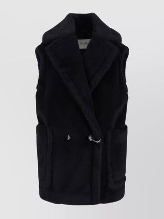 Max Mara alpaca wool silk double-breasted vest