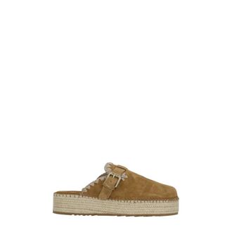 Mou Jute Clog - Dames - Slip ons - Bruin - 38 EU - Jute - Schoenen