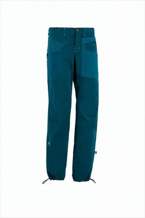 E9 Deep Teal Straight Pants With Adjustable Cuffs