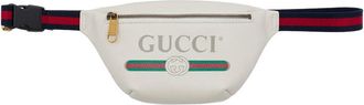 Gucci Pre-owned Gucci Small Grained Calfskin Web Logo Belt Bag Ladies 0WOZFYOK2L4MKGM0