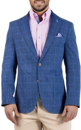 Tailorbyrd Melange Yarn Dyed Windowpane Sport Coat in Denim at Nordstrom Rack, Size 38 Regular