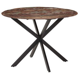 vidaXL Vidaxl - Mesa De Comedor Madera Maciza Reciclada Y Acero 110x78 Cm