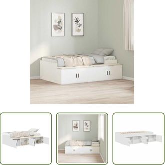 vidaXL vidaXL Letto con cassetti - Struttura del letto Bianco 70 x 190 cm Legno multistrato