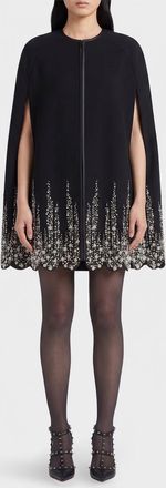 Valentino Garavani Bead-Embellished Wool Mini Cocktail Dress