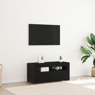 vidaXL Vidaxl - Mobile tv Nero 90 x 35 x 40 cm Legno multistrato