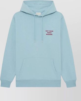 Dr&ocirc;le de Monsieur calligraphy logo hooded slogan sweatshirt