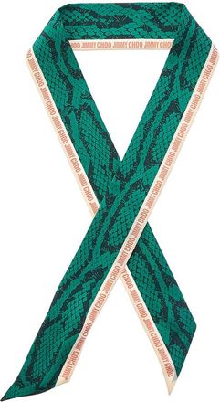 Jimmy Choo London Logo Silk Scarf